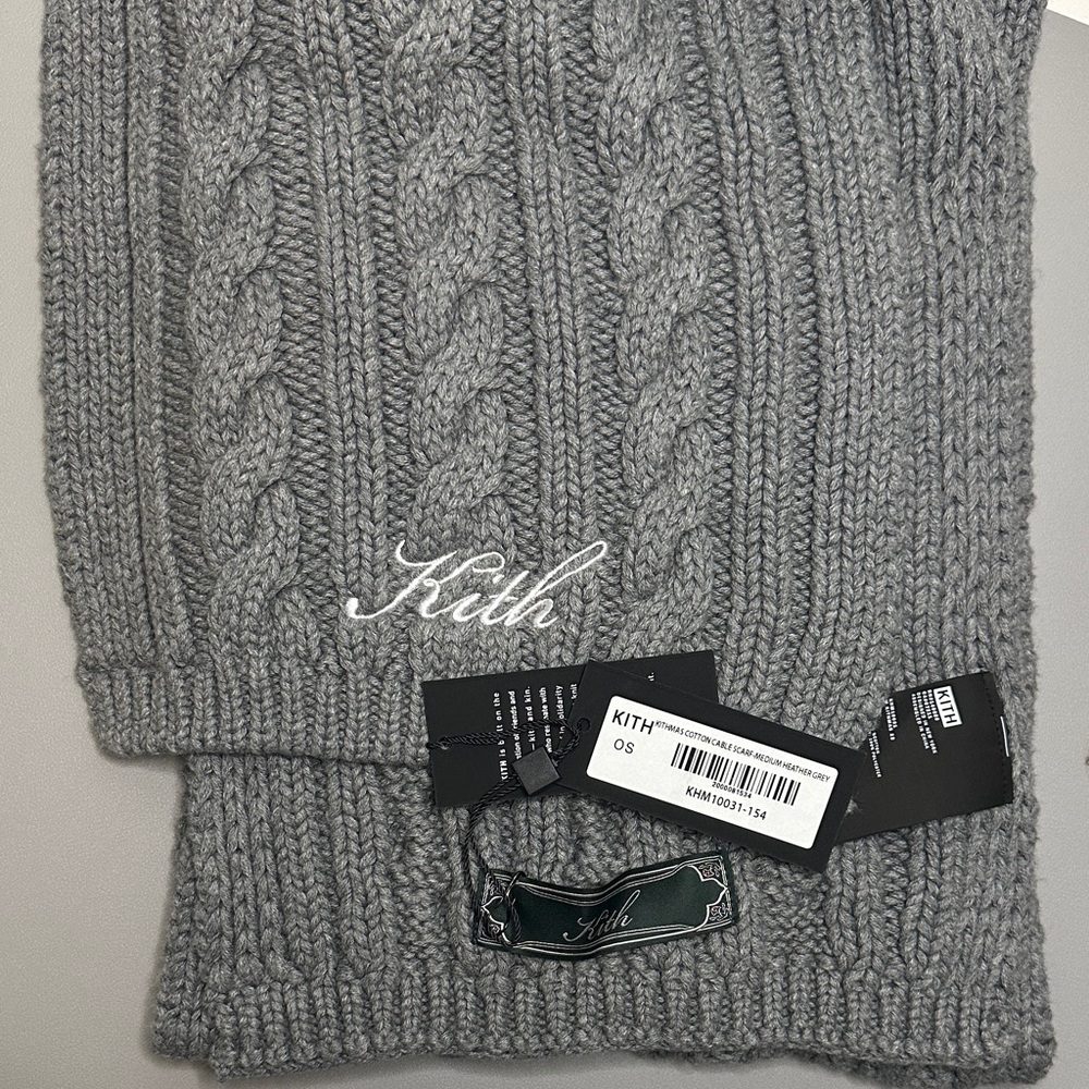 NEW Kith Kithmas Knit Scarf Gray